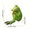 1 szt. Urocza Żaba z Żywicy Ozdoba Ogrodowa Symulowane Zwierzę Dekoracja do Kwiatów Bonsai Parapetu Mikro Krajobrazowy Wyświetlacz