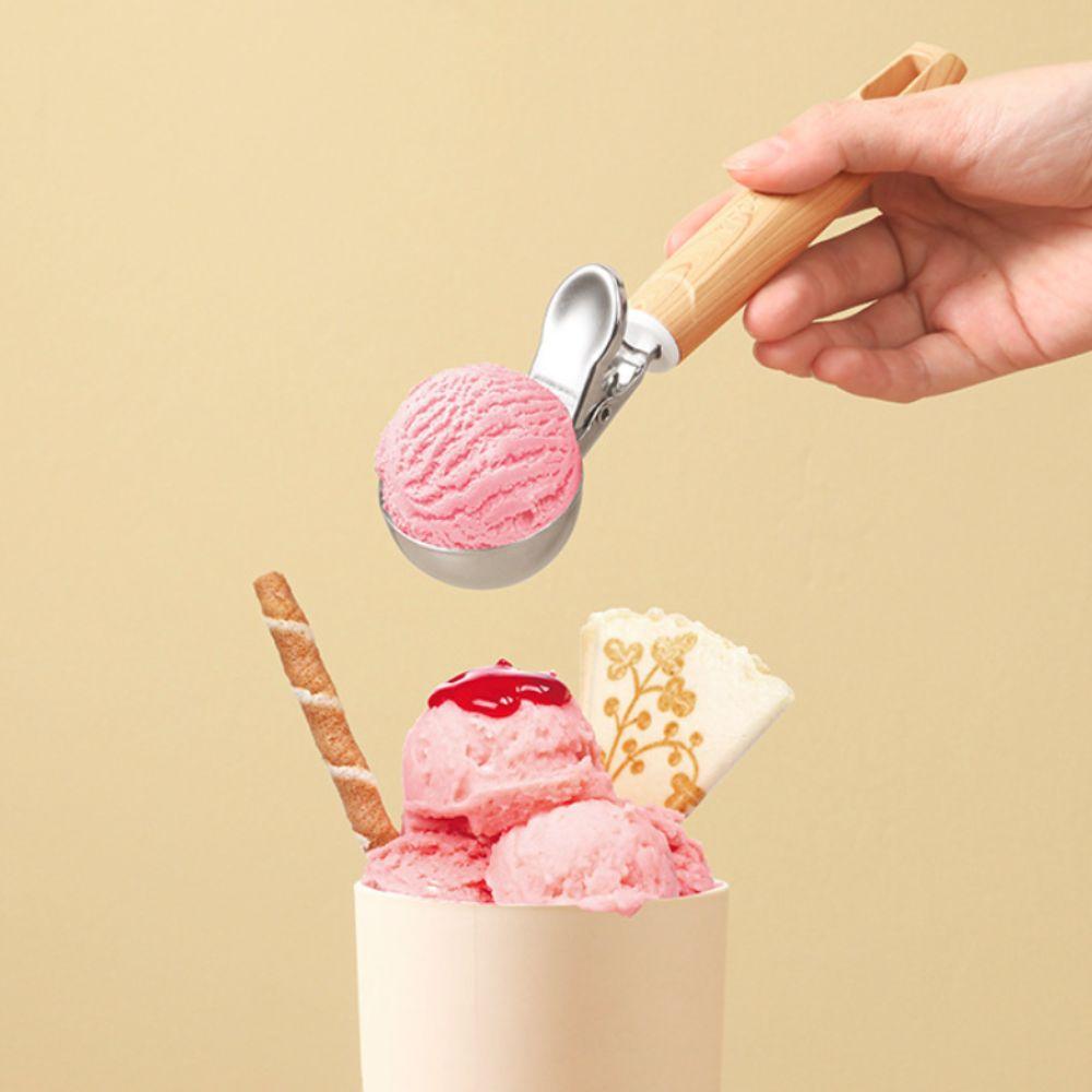 Trigger Release Spring-loaded Ice Cream Scoop Stainless Steel Fruit Scoop Fruit Ball Digger Home