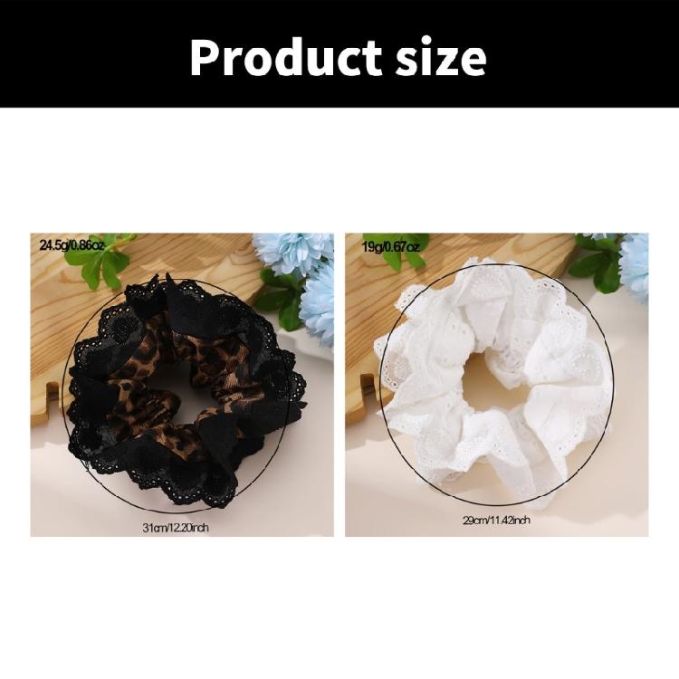 Lacy Hair Tie Elastic Scrunchies French Hair Rings for Elegant Updos Suitable for Long Hair