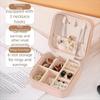 Zipper Closure Portable Jewelry Box PU Leather Jewelry Organizer Travel Jewelry Box  Travel Use