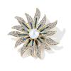 Lanhao Sunflower Pearl Brooch – Trendy Women's Cardigan Pin