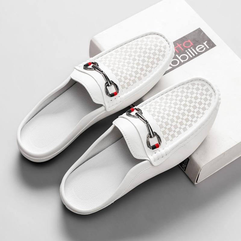 

Деловые и повседневные полушлепанцы Doudou, мужские новые модные лоферы на одной педали 46