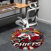 Kansas City Chiefs,Helmet Artwork Chair mat Round Rug-Office carpet, Machine Washable, Non-slip, Suitable for Living Rooms, Bedrooms, Entryw