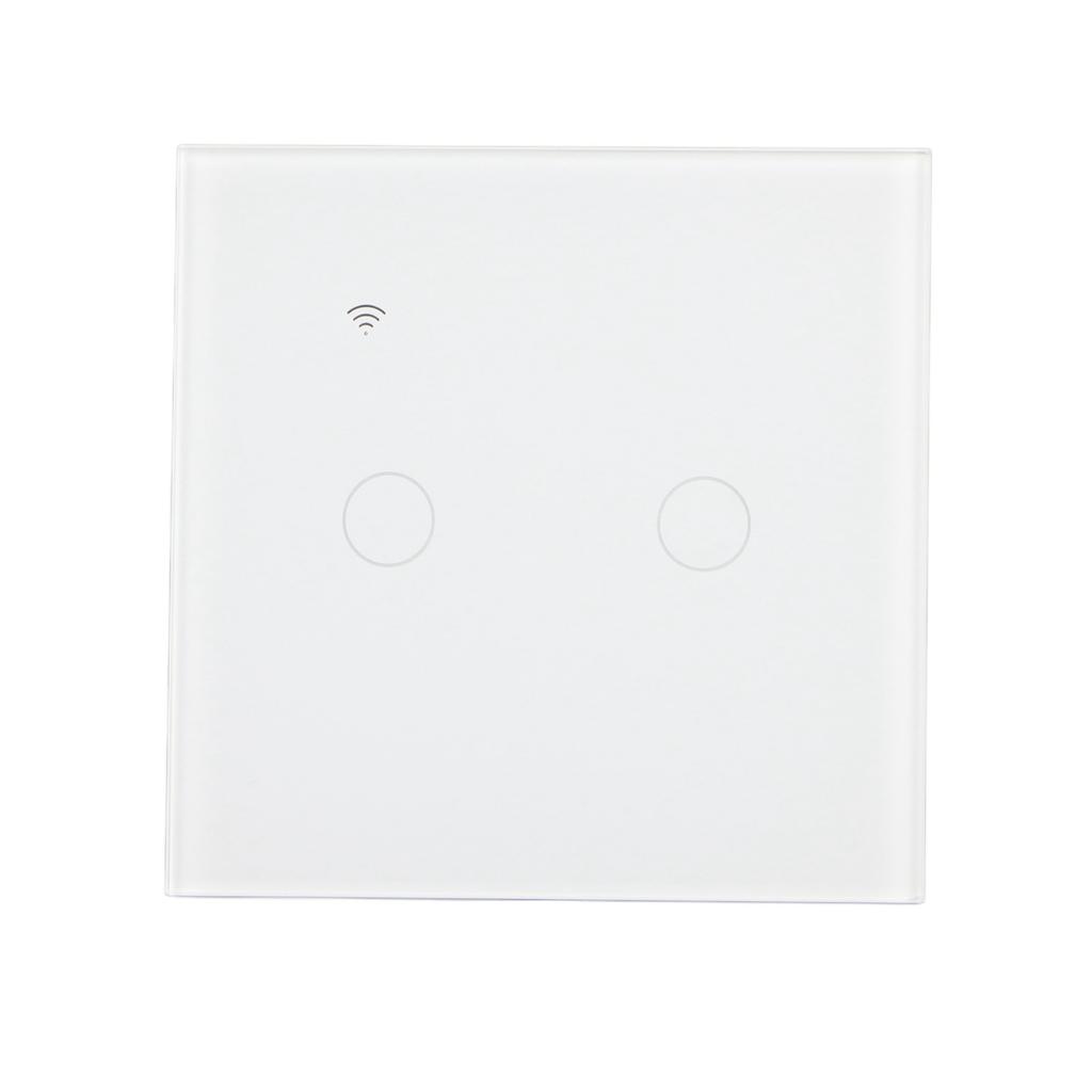 Smart Switch Multiple Users Voice Remote Control 2 Gang Wifi Single Control Switch White AC110‑240V