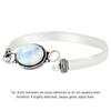 Vintage Silver Natural Oval Moonstone Bangle 7.5 inches Handmade Bangle Fine Jewelry Valentines Gift for Girlfriend Women