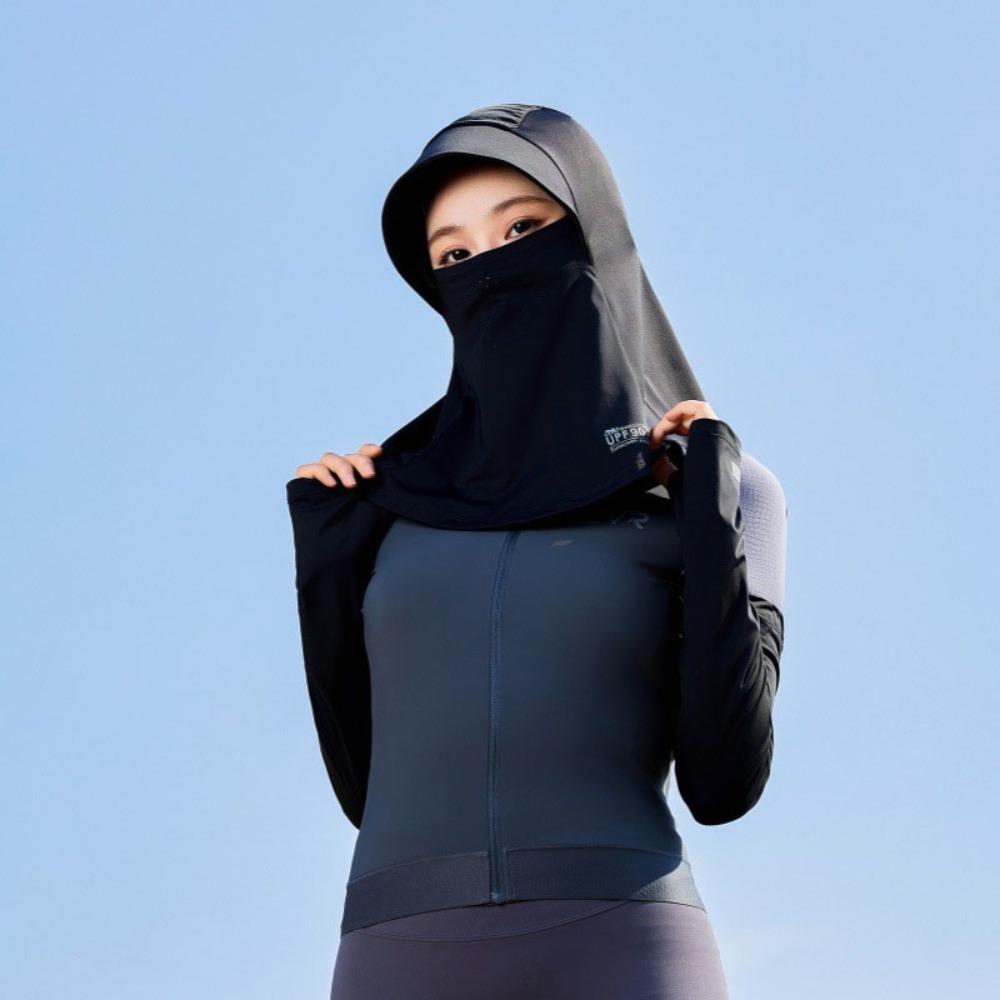 Dustproof Ice Silk Mask Solid Color UV Protection Veil Adjustable Sunscreen Face Cover  Outdoor