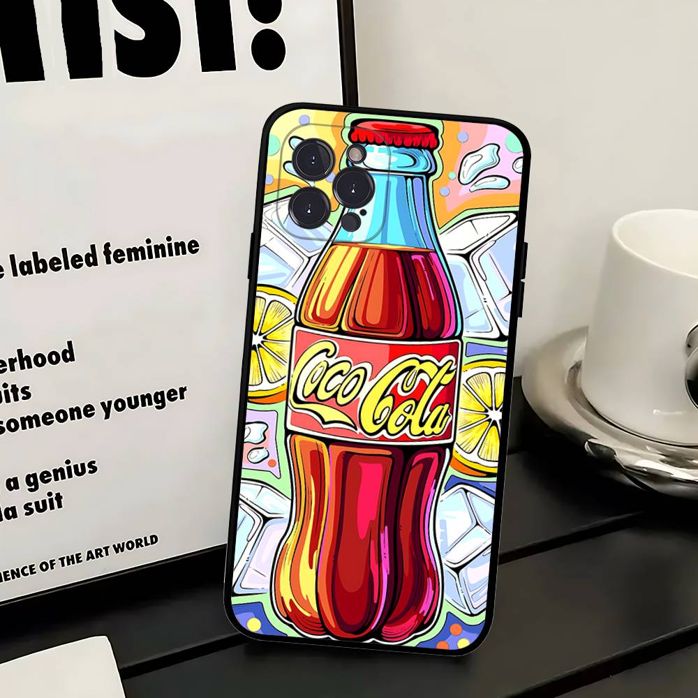 Hot C-Coca Drinks C-Cola Phone Case For IPhone 17 16 14 15 13 12 11 Pro Max Plus Silicone Soft Cover