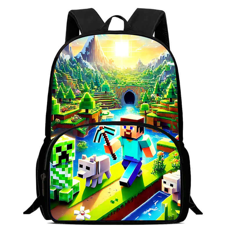 Minecraft Printed Backpack Children'S Elementary School Bag