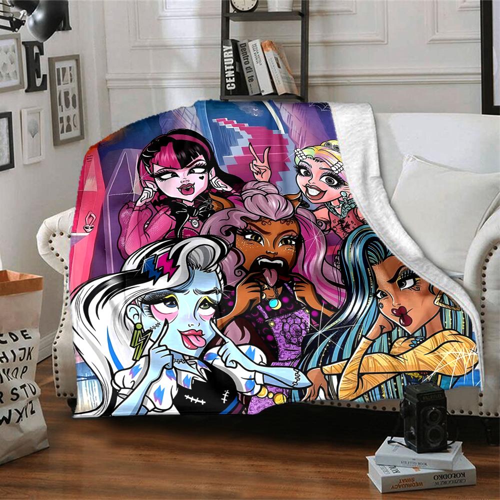 1pc Monster High Draculaura4 Blanket, Gift, for Men and Women, Soft Blanket, Good for Sofa Bed Couch Travel, Lightweight Flannel Blanket