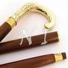Antique Style Victorian Vintage Designer Brass Handle Cane Wooden Walking Stick