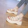 Sandals women's summer outer wear 2025 new thick-soled non-slip fashion temperament versatile, light and casual fairy style skirt