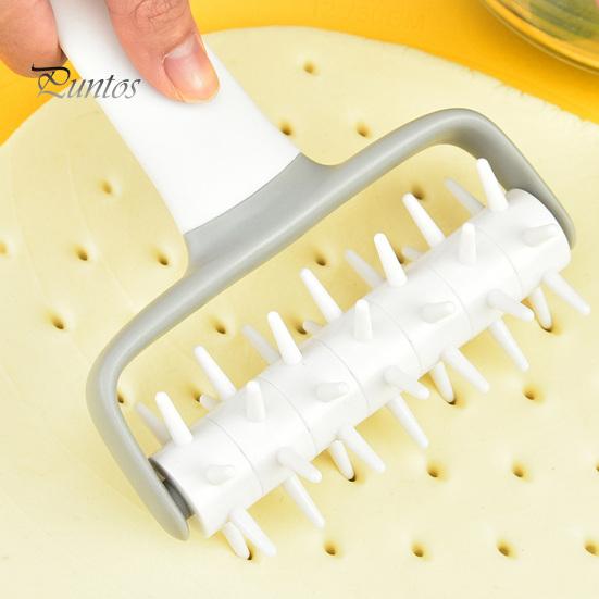Multifunction 1 Set Pizza Dough Roller Cutter Baking Tool PP Lace Flat Rolling Pin Punch for Restaurant