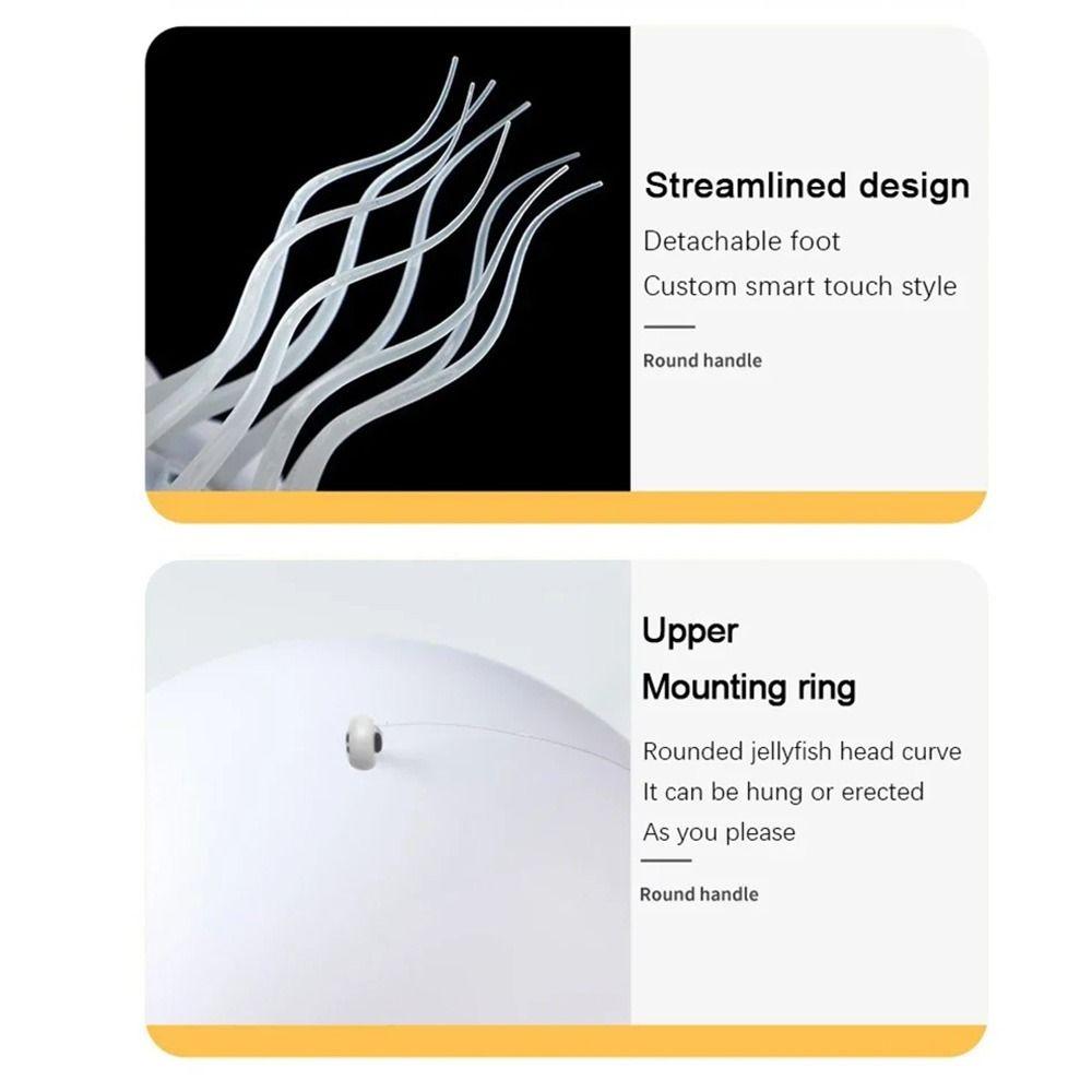 Warm/RGB Light 3D Floating Jellyfish Lamp Adjustable Romantic Atmosphere Light  Outdoor