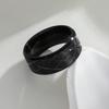 Diamond Pattern Couple Ring Carved Small Fragrance Style Titanium Steel Ring