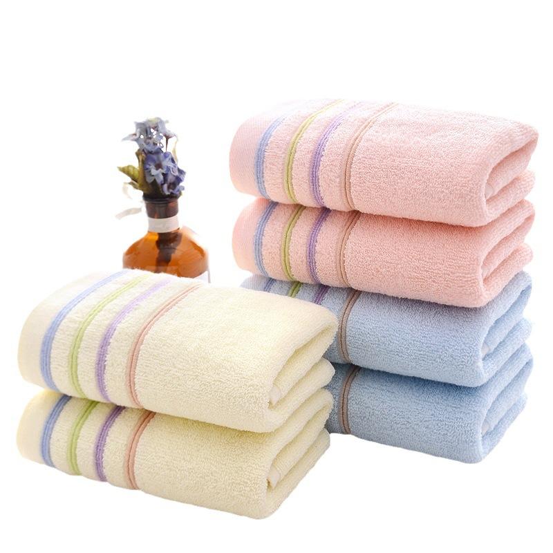 Thickened Four-bar and Cut-off Color Strip Towel