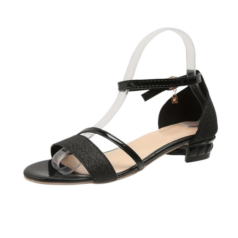 

Fashion Women Sandals 2025 New Fashion Sandals Low Heel Casual Shoes Women Open Toe Summer Light Fashion Women Shoes Sandalias De Mujer 36 серебряный