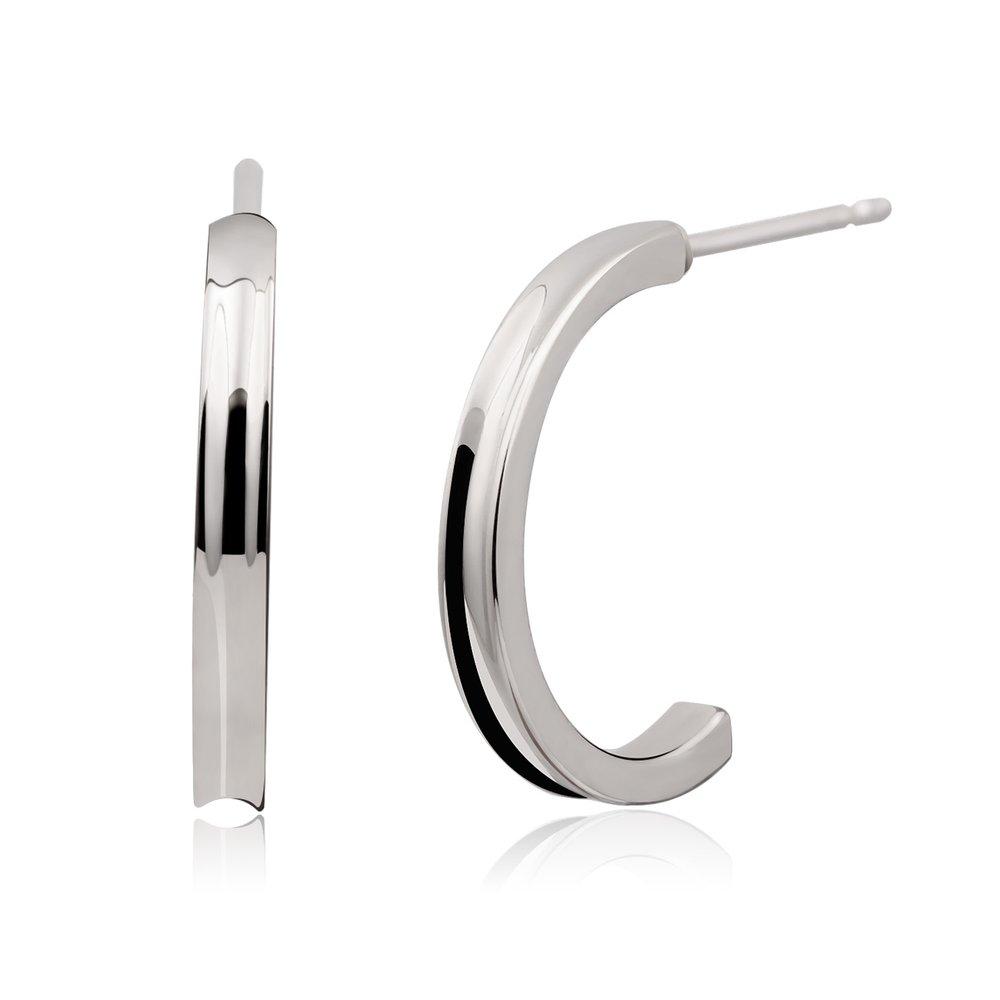 [925 Silver] Via One Line Earrings