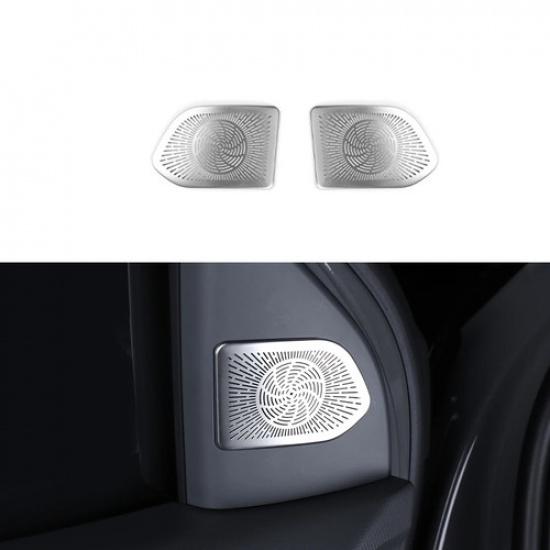 For Kia EV3 Stainless Steel A-Pillar Audio Speaker Decor Black Cover Trim