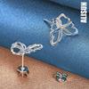 925 Sterling Silber Schmetterling Piercing Ohrringe Modischer Hochzeitsschmuck