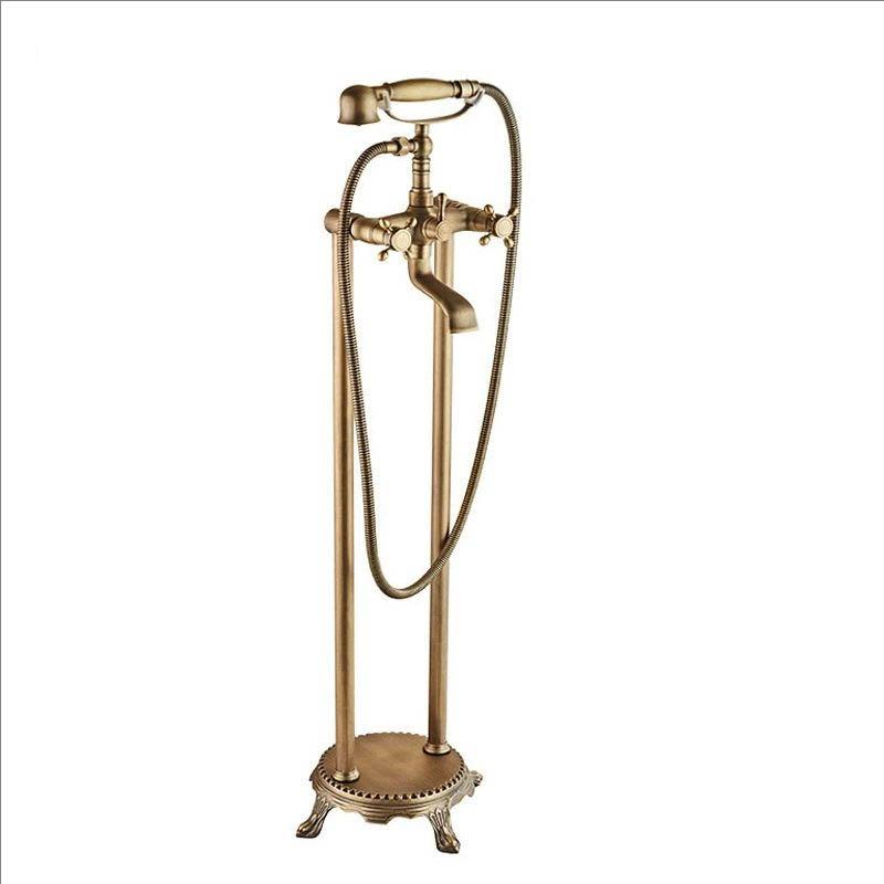 Brass Floor Standing Bathtub Shower Faucet Swivel Spout Bathroom shower faucet Mixers Taps Standing Bathtub Faucet