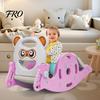 Combination Slide 4-in-1 Kids Rocking Toy, Portable for Children, Horse Long with Basketball Hoop, Convertible Freestanding Age 1-6 Boys And