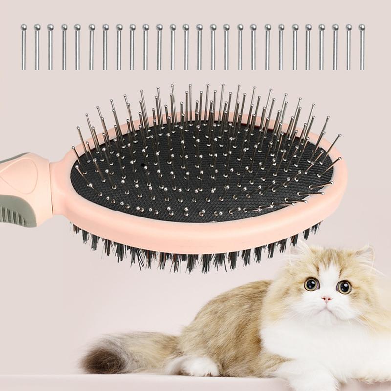 Double-sided Massage Combs for Cats Dogs Durable Multiple Bathing Grooming Pet Hair Remover with Comfort Handle Pets Accessories