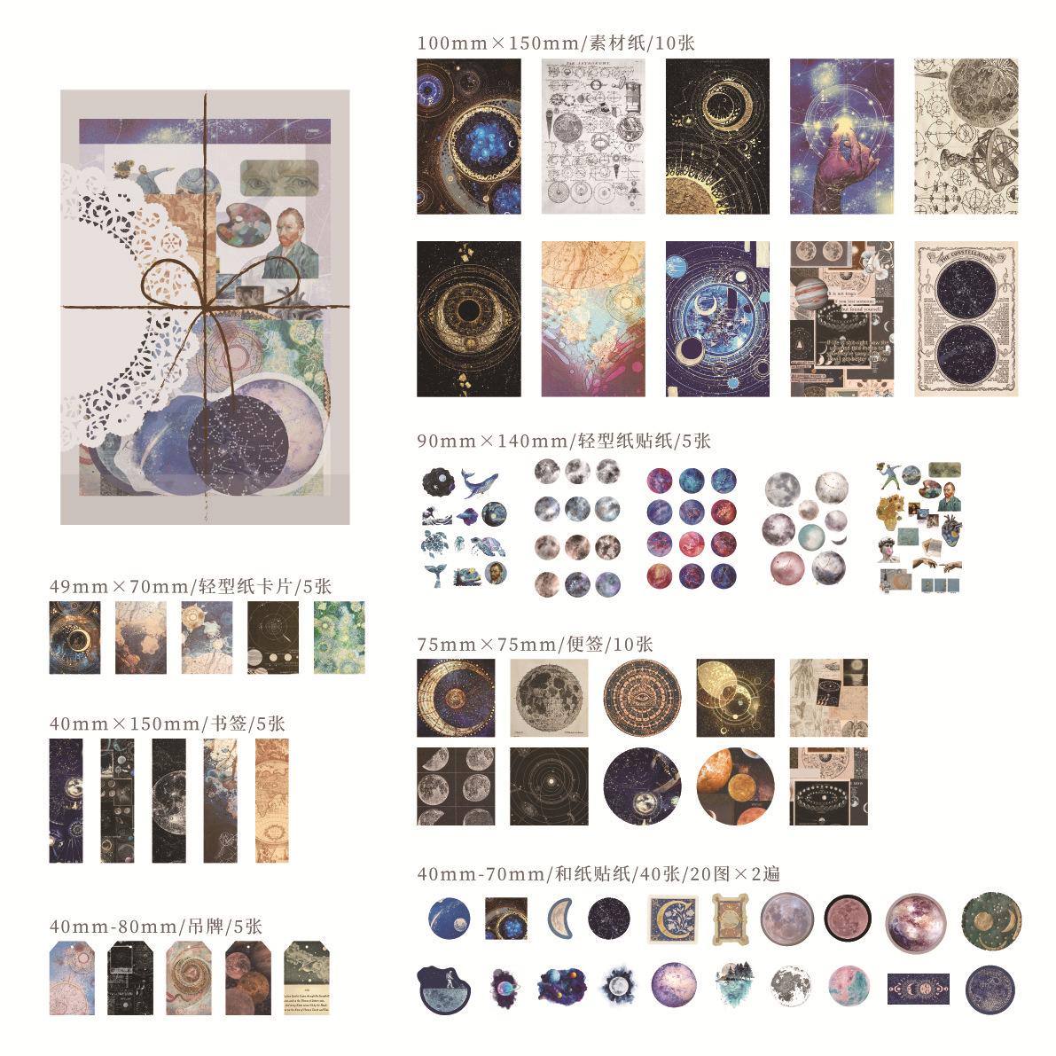 

83pcs/1 lot Retro Material Package Specimen Quick Storage Series Retro Hand Account DIY Materials Decoration Base
