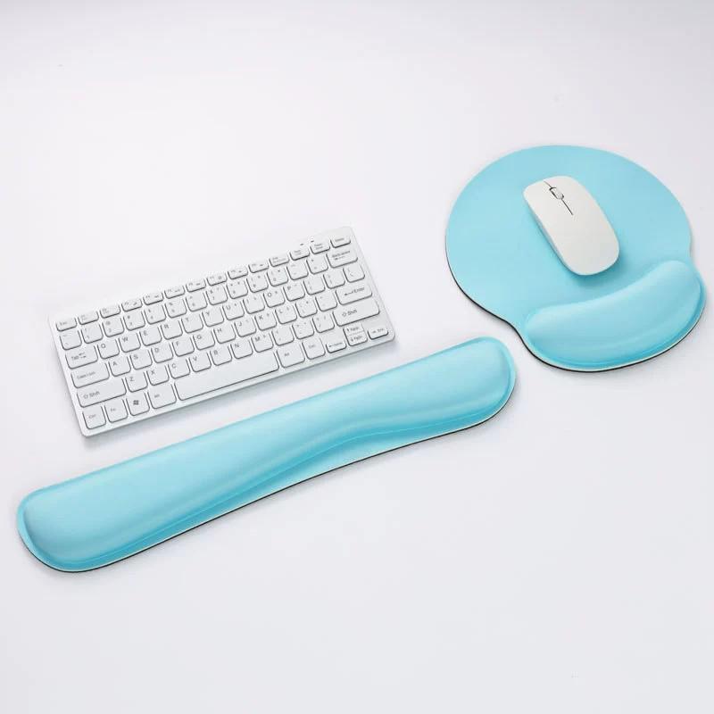 Gummi Maus Handgelenkstütz-Set - Rutschfest, Bequemes Hand- und Handflächenpolster für Büro-Tastatur