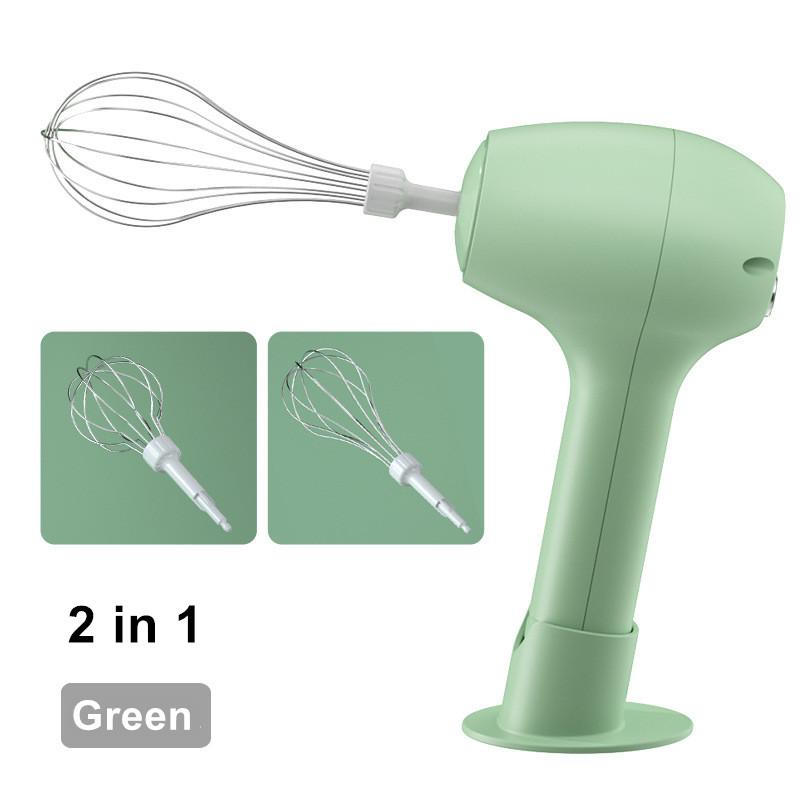 

Wireless Electric Egg Beater Handheld Mini Multifunctional Milk Frother Cream Coffee Automatic Mixer With Base світло-зелений колір
