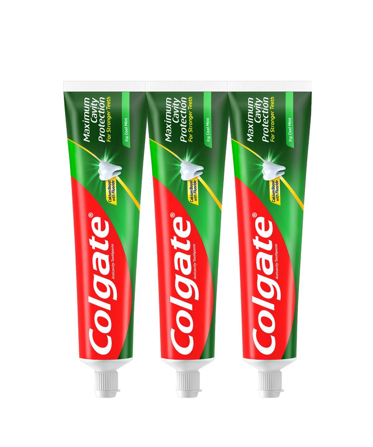 Cavity Protection High Fluoride Toothpaste Cool Mint 100g 3 Packs