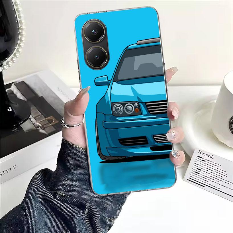 Cool MK4 MK5 Golf Car Soft Phone Case For Xiaomi Redmi 15C 15 13C 13 Poco X5 X6 X7 F7 Ultra M7 12C 12 10 10C 9C 9A 9T 9 Fundas P