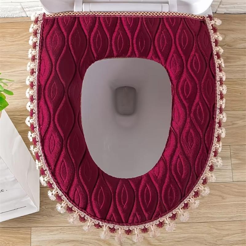 

High-quality Home Universal Toilet Mat Comfortable Plush Bathroom Toilet Seat Pad New Thickened All-inclusive Toilet Ring Cover