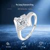 Women's Luxury Silver Zirconia 'Devil's Eye' Index Ring