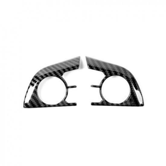 For Toyota Avalon 2019-2022 ABS Carbon Fiber Steering Wheel Button Frame Trim 2x