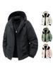 Men's 2025 Winter Color Block Windproof Hooded Cotton Jacket