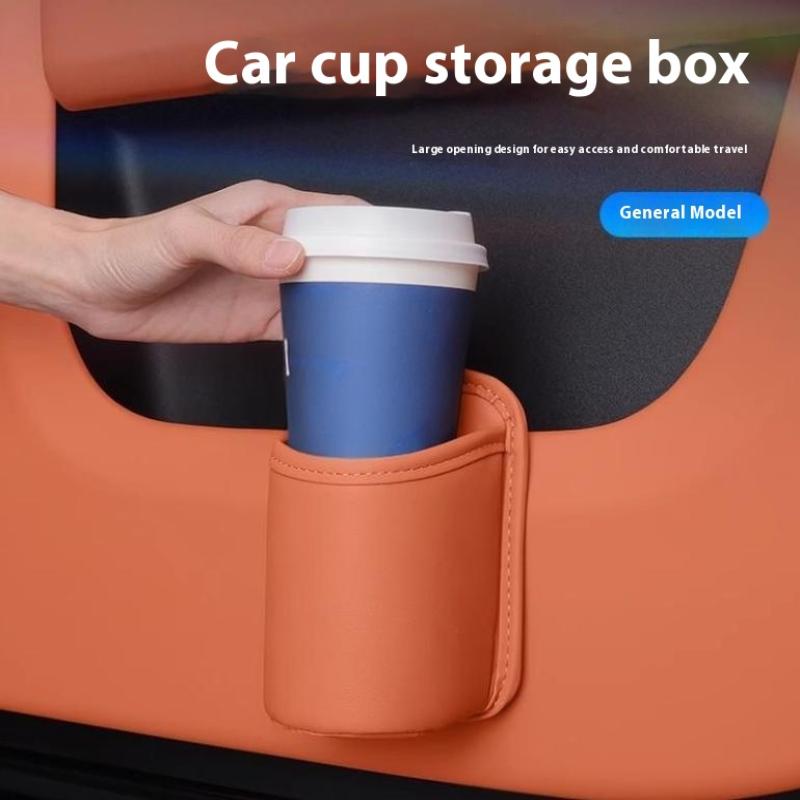 1pcs Universal Car Door Cup Holder Box Back Clip Design Drink Rack Storage Bin Car Seat Back Water Cup Box Organizer Pocket