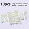 10 pcs noctilucent wooden shrimp accessories, soft rubber luminous shrimp feet, white with green luminous effect, simulated feet