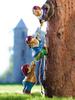 Hanging Dwarf Figurines Creative Gnome Tree Hugger Ornament Funny Climbing Gnome Statue for Outside Yard Lawn