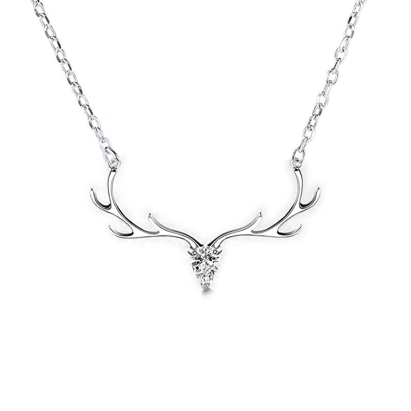 One Deer Has Your Necklace, Little Deer Horn Pendant, Female Clavicle Chain, Japanese and Korean Simplified Student Mori Neck Chain
