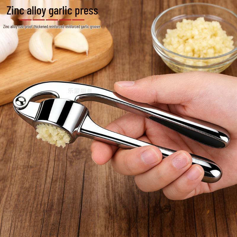 Multifunctional Zinc Alloy Garlic Press & Mortar for Home Use