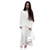 2025 Autumn Women's Knit Sweater & Casual Pants Two-Piece Set with Irregular Hem