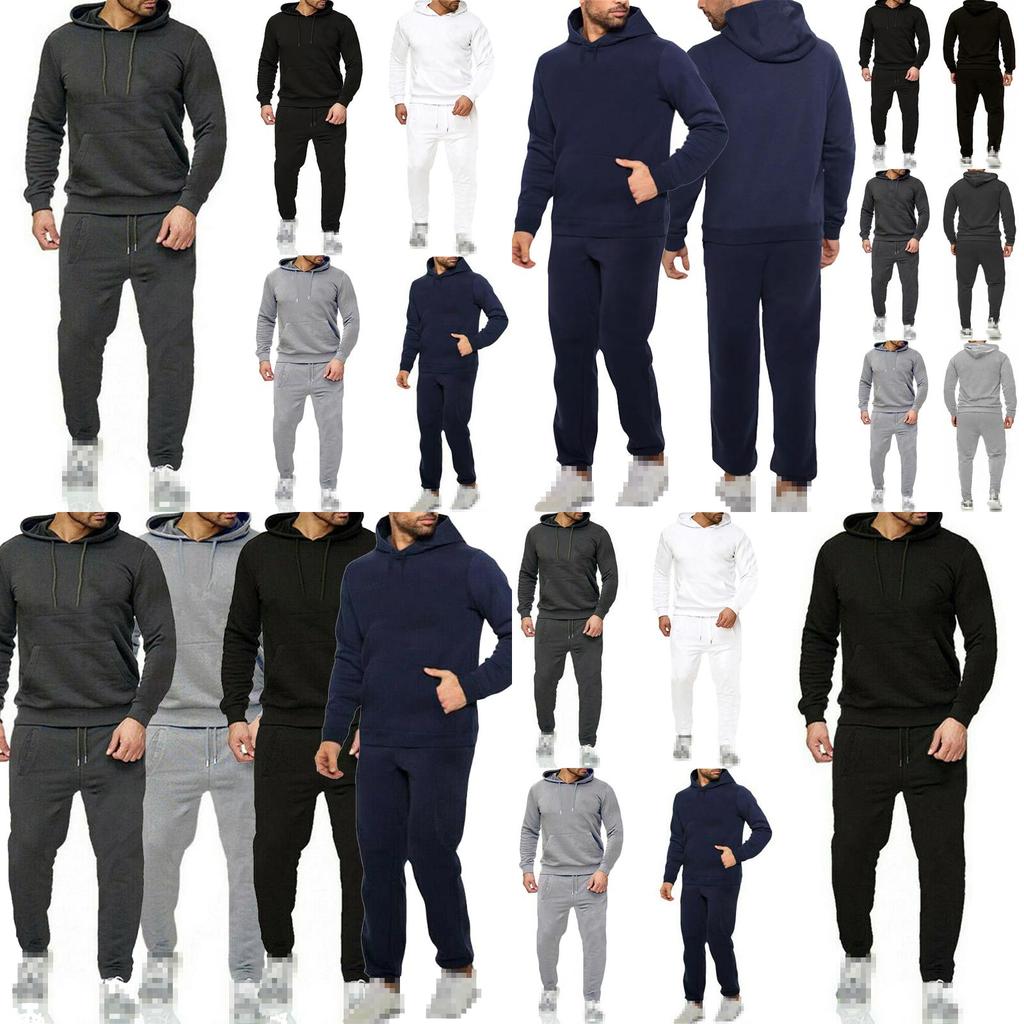 Immaculate Quality Mens Pullover Tracksuit Hoodie Jogging Bottoms Set With Stretch Fabric