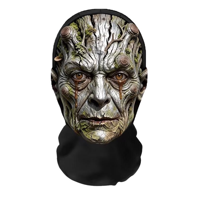1Pcs Horror Skull Zombie Full Face Mask Breathable Mesh Headgear Cosplay Prop For Halloween Party Prank Carnival Costume