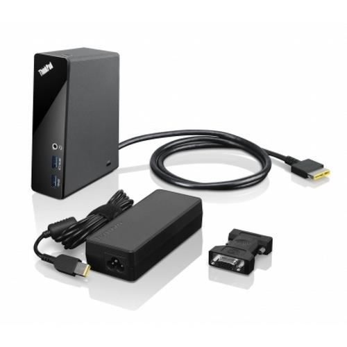 Station d'accueil - LENOVO - Pro Dock OneLink - 6 Ports USB - Noir - Adaptateur DVI-VGA