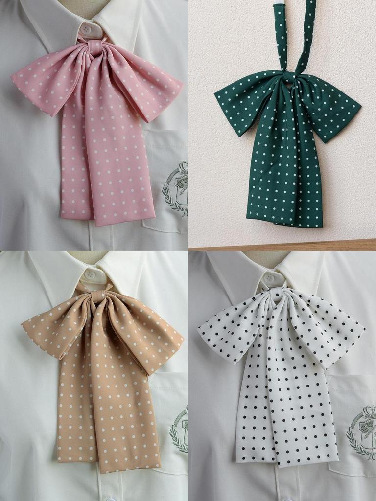 Kids Fashion Collared Brooch With Polka Dot Design For Casual School Wear And Youth