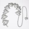 Silver And Gold Metal Waist Chain For Women Decorative Jewelry With Sculpted Details For All Seasons