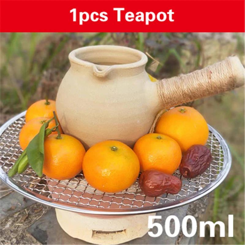 Teapot Pottery Justice Cup Handmade Clay Pot Natural Pottery Tea Pot Pottery Pot Water Jug Boil Tea In a Fire Roast Tea Pots