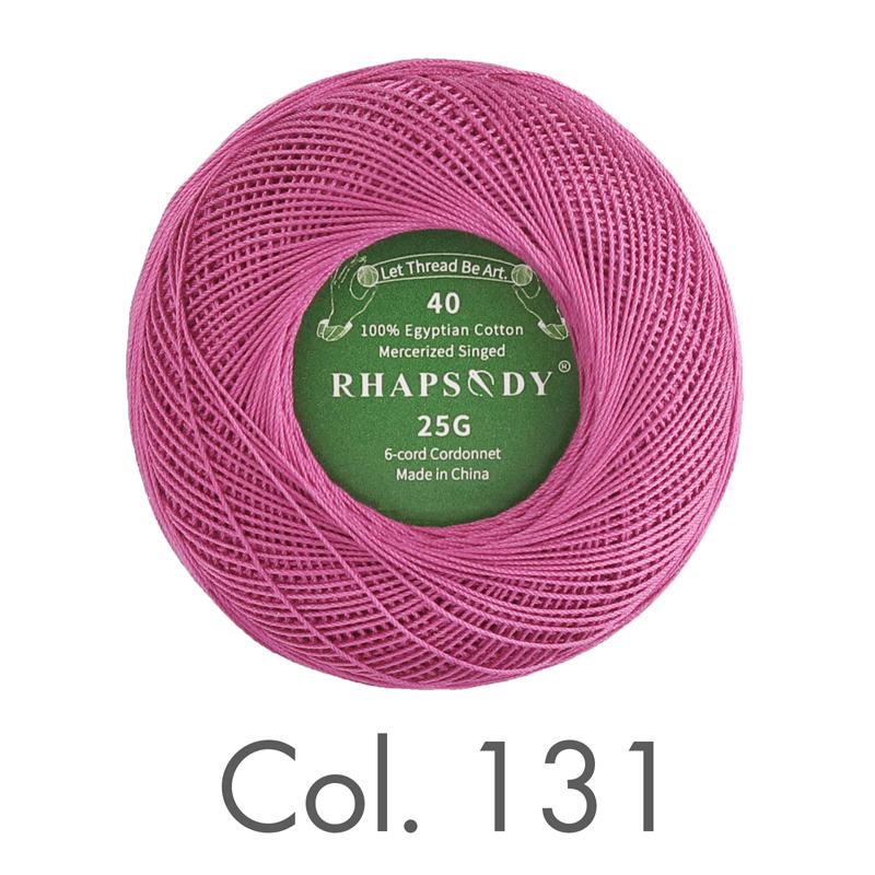 Rhapsody Premium Cotton Crochet Thread Size 40 for Tatting Needlepoint Knitting Bobbin Lace Quilting Sewing Mercerized
