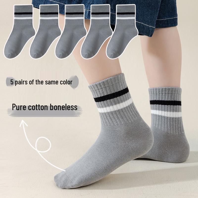 

Одноцветные бесшовные носки до середины икры для детей - для мальчиков и девочек, дезодорирующие хлопковые спортивные носки на весну и осень Size XXL / Shoe Size 38-41 / Teens and Adults