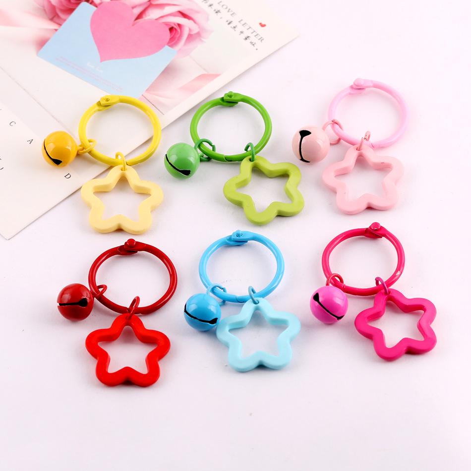 Korean Style Sweet Acrylic Star Keychain Pendant with DIY Perler Beads